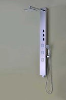 Anzzi Lann 53 in. 3-Jetted Full Body Shower Panel with Heavy Rain Showerhead and Spray Wand in Brushed Stainless Steel 14