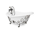 American Bath Factory Ascot Nuevo 60" White AcraStone Package