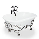 American Bath Factory Melinda Nuevo 60" White AcraStone Package