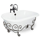 American Bath Factory Celine Nuevo 70" White AcraStone Package