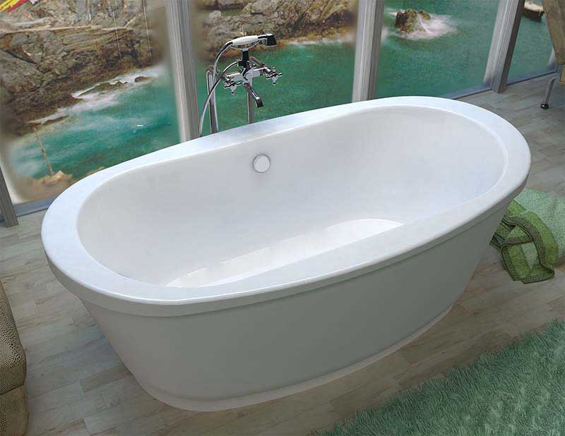 Venzi Ardea, 36 x 66 Freestanding Tub with Center Drain By Atlantis
