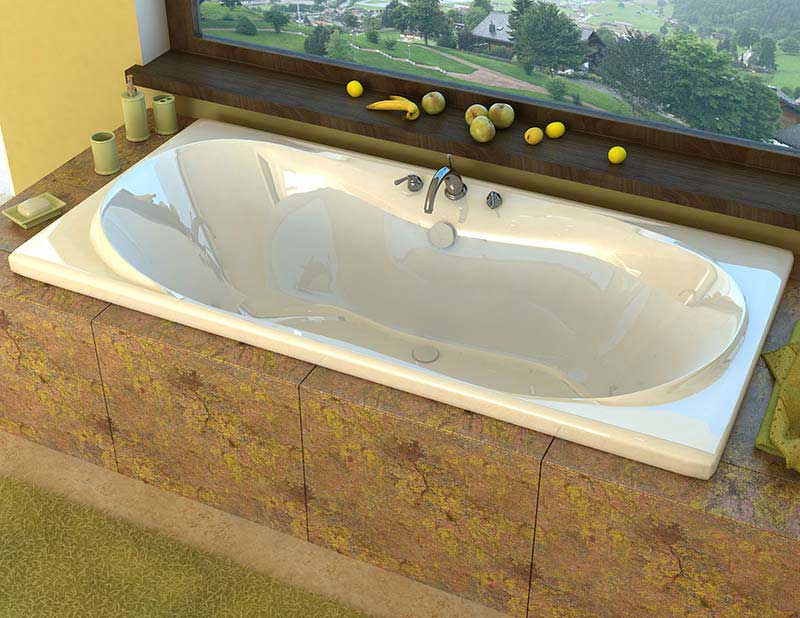 Venzi Bello 36 x 72 Rectangular Soaking Bathtub with Center Drain By Atlantis
