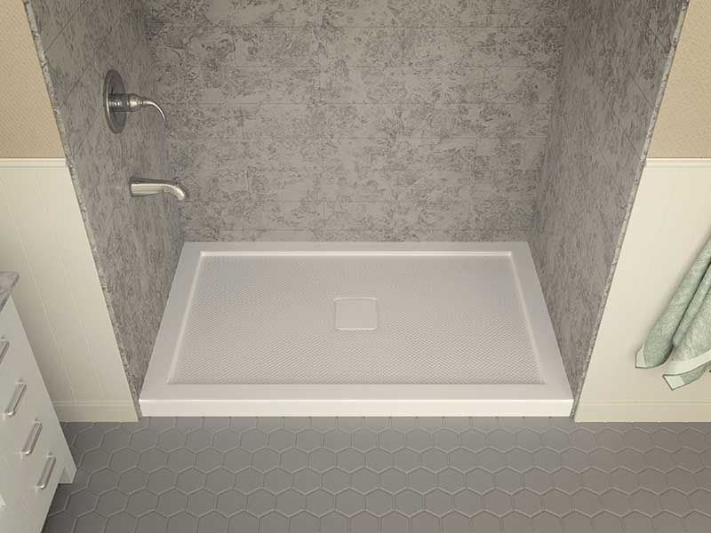 Anzzi Colossi Series 36 in. x 60 in. Single Threshold Shower Base in White SB-AZ007WC 3