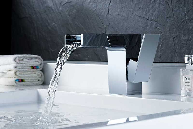 Anzzi Zhona Single Handle Bathroom Sink Faucet in Polished Chrome 7