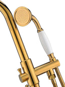 Anzzi Bridal 3-Handle Claw Foot Tub Faucet with Hand Shower in Gold FS-AZ0061RG 10