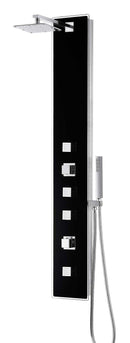Anzzi LLANO Series 60 in. Full Body Shower Panel System with Heavy Rain Shower and Spray Wand in Black