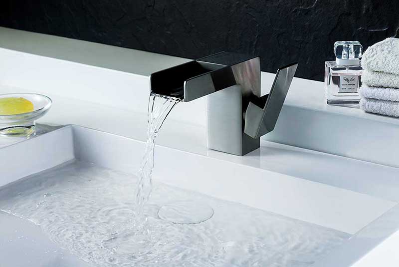 Anzzi Zhona Single Handle Bathroom Sink Faucet in Brushed Nickel 2