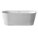 Rossetto 66.8 in. One Piece Anzzi Stone Freestanding Bathtub in White 4