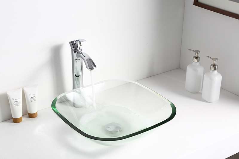 Anzzi Story Series Deco-Glass Vessel Sink in Lustrous Clear LS-AZ8119 3