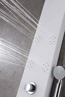 Anzzi Swan 64 in. 6-Jetted Full Body Shower Panel with Heavy Rain Shower and Spray Wand in White SP-AZ033 9