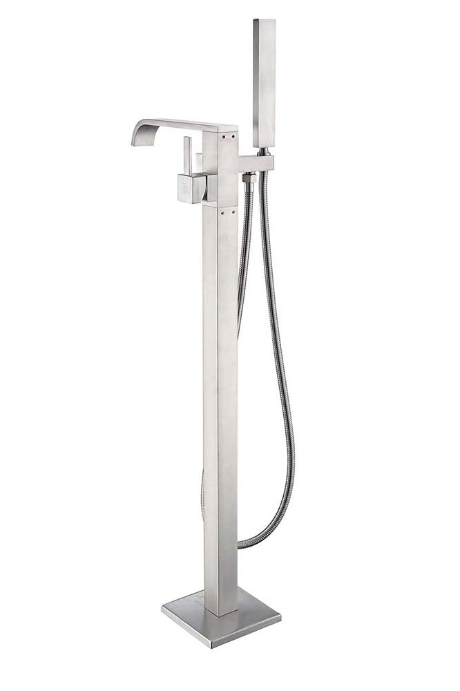 Anzzi Angel 2-Handle Claw Foot Tub Faucet with Hand Shower in Brushed Nickel FS-AZ0044BN 20