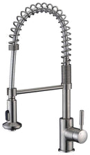 Anzzi Eclipse Single Handle Pull-Down Sprayer Kitchen Faucet in Brushed Nickel KF-AZ1673BN