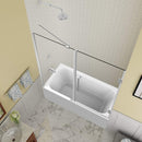 Aston Belmore 59.25 in. to 60.25 in. x 60 in. Frameless Hinged Tub Door in Chrome 2