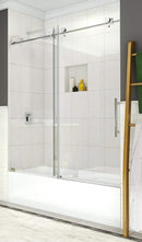 Aston Coraline 56 in. to 60 in. x 60 in. Frameless Sliding Tub Door in Chrome