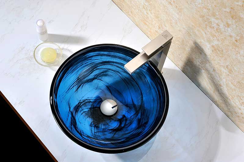 Anzzi Thalu Series Deco-Glass Vessel Sink in Sapphire Wisp N48 2
