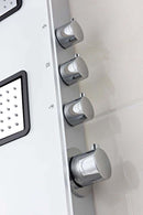 Anzzi Leopard 60 in. 3-Jetted Full Body Shower Panel with Heavy Rain Shower and Spray Wand in White SP-AZ032 18