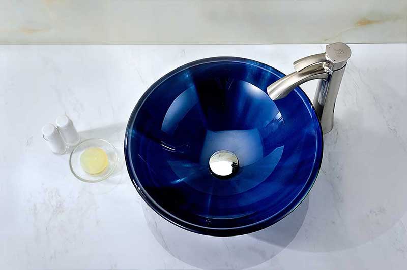 Anzzi Meno Series Deco-Glass Vessel Sink in Lustrous Blue 5