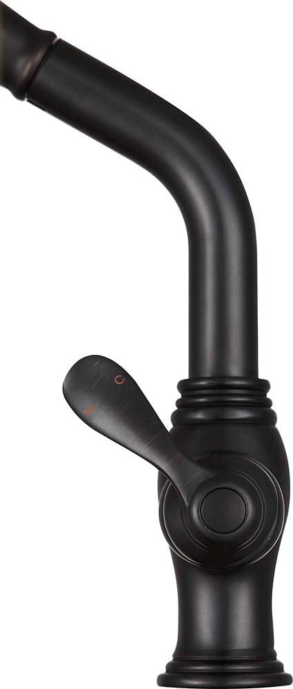 Anzzi Del Moro Single-Handle Pull-Out Sprayer Kitchen Faucet in Oil Rubbed Bronze KF-AZ203ORB 25