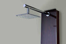 Anzzi Pure 59 in. 3-Jetted Full Body Shower Panel with Heavy Rain Shower and Spray Wand in Mahogany Style Deco-Glass 11