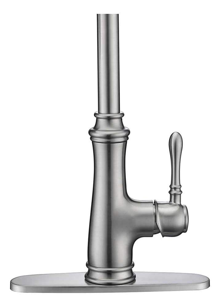 Anzzi Luna Single Handle Pull-Down Sprayer Kitchen Faucet in Brushed Nickel KF-AZ1131BN 7