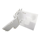 Ella Wheelchair Transfer 32"x52" Acrylic Soaking Walk-In-Bathtub, Left Outward Swing Door, 5 Piece Fast Fill Faucet, 2" Dual Drain 4