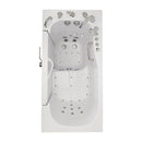 Ella Wheelchair Transfer 30"x60" Acrylic Air and Hydro Massage and Heated Seat Walk-In Bathtub with Left Outward Swing Door, 5 Piece Fast Fill Faucet, 2" Dual Drain 5