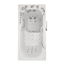 Ella Wheelchair Transfer 30"x60" Acrylic Hydro Massage Walk-In Bathtub with Right Outward Swing Door, Heated Seat, 5 Piece Fast Fill Faucet, 2" Dual Drain 5