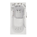 Ella Wheelchair Transfer 30"x60" Acrylic Air and Hydro Massage and Heated Seat Walk-In Bathtub with Right Outward Swing Door, 5 Piece Fast Fill Faucet, 2" Dual Drain 5