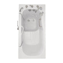Ella Wheelchair Transfer 32"x52" Acrylic Soaking Walk-In-Bathtub, Left Outward Swing Door, 5 Piece Fast Fill Faucet, 2" Dual Drain 5