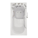 Ella Wheelchair Transfer 30"x60" Acrylic Soaking Walk-In-Bathtub, Right Outward Swing Door, 5 Piece Fast Fill Faucet, 2" Dual Drain 5