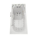Ella Wheelchair Transfer 30"x60" Acrylic Air and Hydro Massage and Heated Seat Walk-In Bathtub with Left Outward Swing Door, 5 Piece Fast Fill Faucet, 2" Dual Drain 6