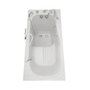 Ella Wheelchair Transfer 30"x60" Acrylic Soaking Walk-In-Bathtub, Left Outward Swing Door, Heated Seat,  5 Piece Fast Fill Faucet, 2" Dual Drain 6