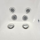 Ella Wheelchair Transfer 30"x60" Acrylic Hydro Massage Walk-In Bathtub with Left Outward Swing Door, Heated Seat, 5 Piece Fast Fill Faucet, 2" Dual Drain 7