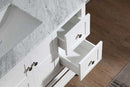 Anzzi Montaigne 48 in. W x 22 in. D Vanity in White with Marble Vanity Top in Carrara White with White Basin and Mirror 5