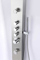 Anzzi STARLET Series 64 in. Full Body Shower Panel System with Heavy Rain Shower and Spray Wand in Brushed Steel 3