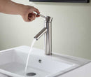 Anzzi Valle Single Hole Single Handle Bathroom Faucet in Brushed Nickel L-AZ110BN 3