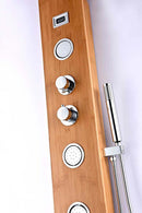 Anzzi Mansion 60 in. Full Body Shower Panel with Heavy Rain Shower and Spray Wand in Natural Bamboo