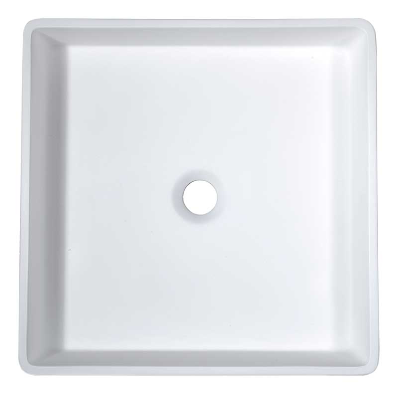 Anzzi Matimbi 1-Piece Solid Surface Vessel Sink with Pop Up Drain in Matte White LS-AZ8239 4