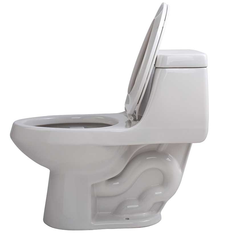 Anzzi Zeus 1-piece 1.28 GPF Single Flush Elongated Toilet in White T1-AZ058 20