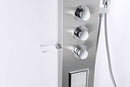 Anzzi FIELD Series 58 in. Full Body Shower Panel System with Heavy Rain Shower and Spray Wand in Brushed Steel 12