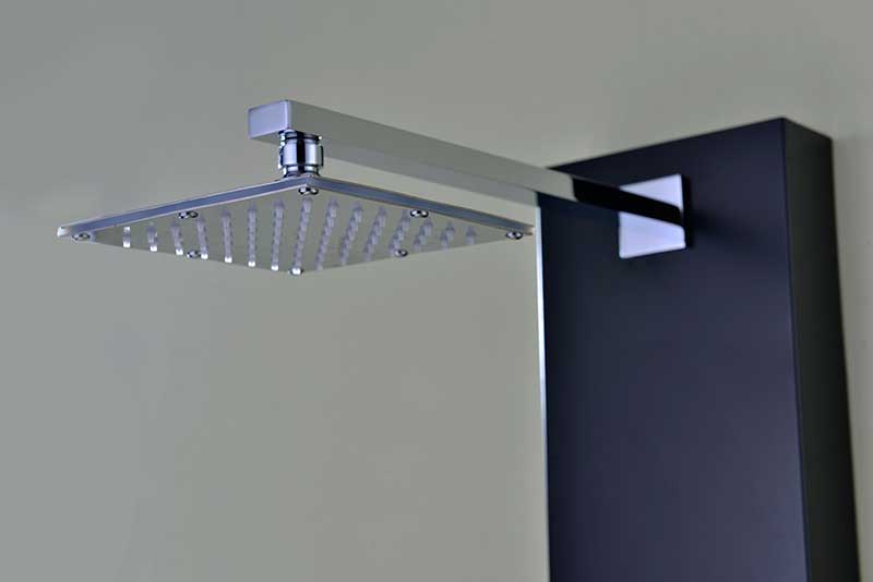 Anzzi Ronin 52 in. 2-Jetted Full Body Shower Panel with Heavy Rain Shower and Spray Wand in Black SP-AZ025 6