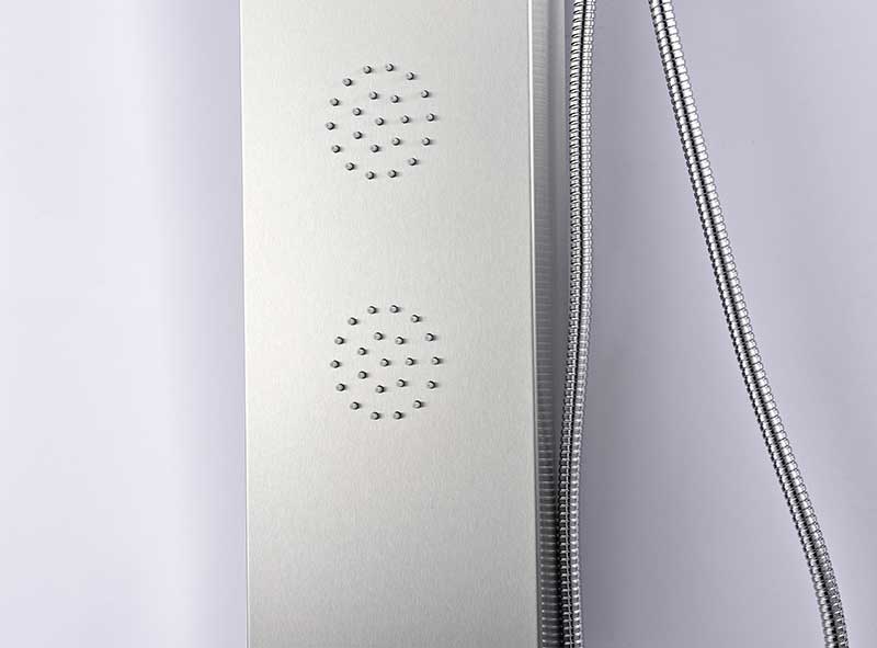Anzzi Mayor 64 in. Full Body Shower Panel with Heavy Rain Shower and Spray Wand in Brushed Steel SP-AZ8092 2