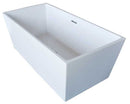 Anzzi Fjord 66.8 in. One Piece Acrylic Freestanding Bathtub in Glossy White