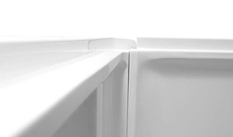 Anzzi Vasu 60 in. x 36 in. x 74 in. 2-piece DIY Friendly Corner Shower Surround in White
