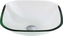 Anzzi Cadenza Series Deco-Glass Vessel Sink in Lustrous Clear with Harmony Faucet in Chrome 2