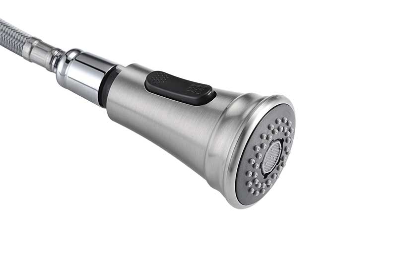 Anzzi Luna Single Handle Pull-Down Sprayer Kitchen Faucet in Brushed Nickel KF-AZ1131BN 5