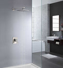 Anzzi Viace Series 1-Spray 12.55 in. Fixed Showerhead in Brushed Nickel