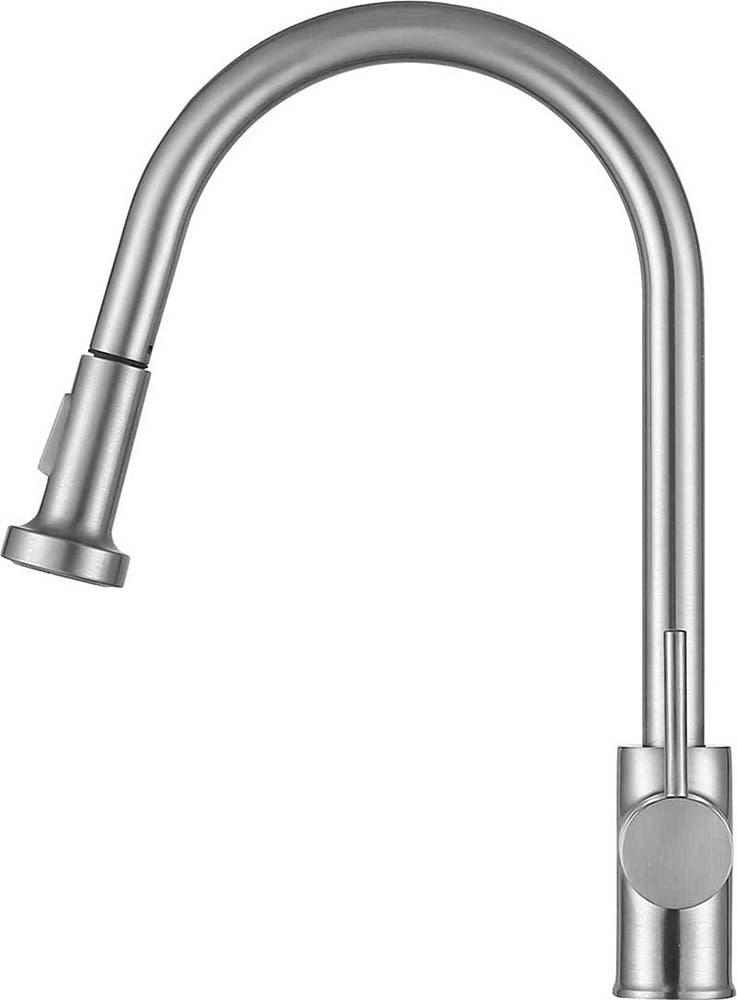Anzzi Tycho Single-Handle Pull-Out Sprayer Kitchen Faucet in Brushed Nickel KF-AZ213BN 2