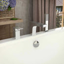 Anzzi Fyne Series Single-Handle Roman Bathtub Faucet with Shower Wand in Polished Chrome 2