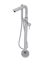 Anzzi Apollo 4.6 ft. Acrylic Freestanding Non-Whirlpool Bathtub in White and Sens Series Faucet in Chrome 5